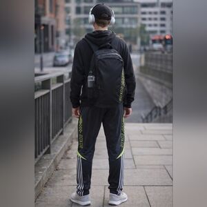 🎈Gray and Neon Green Kids Joggers Pants Sz14